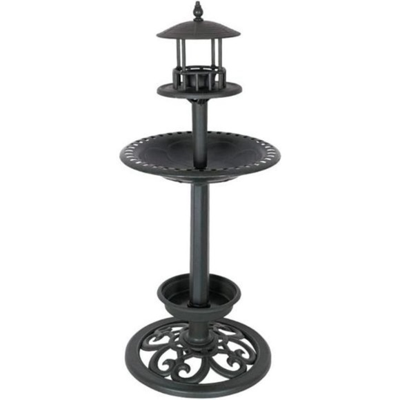 Amazing Plastic Birdbath Bird Feeder with Planter for Garden Lawn Backyard Patio - Picture 1 of 7